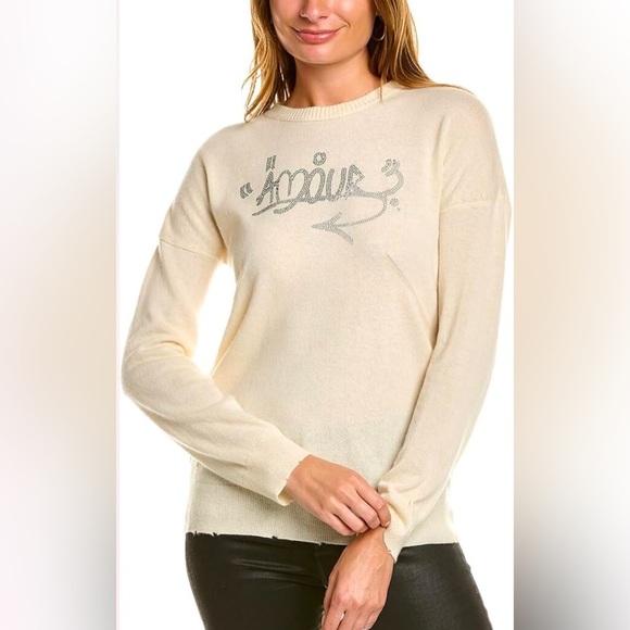 Zadig & Voltaire Gaby Amour Strass Wool & Cashmere-Blend Sweater Women Size S - Picture 1 of 7